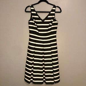 NWOT Black and white striped cocktail dress